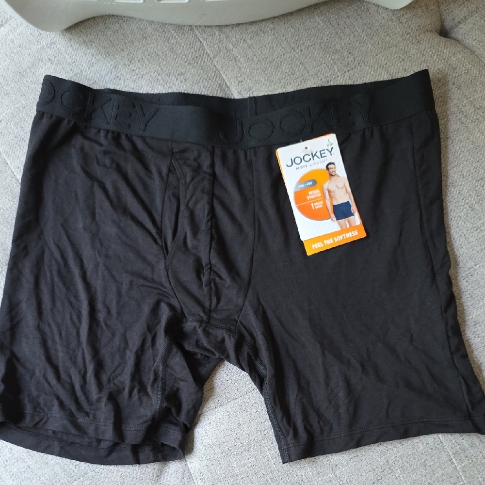 Jockey Active Ultra Soft Modal Stretch Black Boxer Briefs